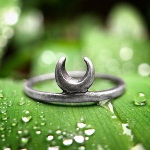 Handmade Sterling Silver Crescent Moon Ring